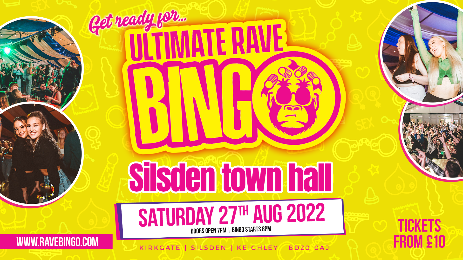 Ultimate Rave Bingo, What's On in Silsden, Saturday 27th August 2022, Dance, Play Bingo and Have a Great Night!